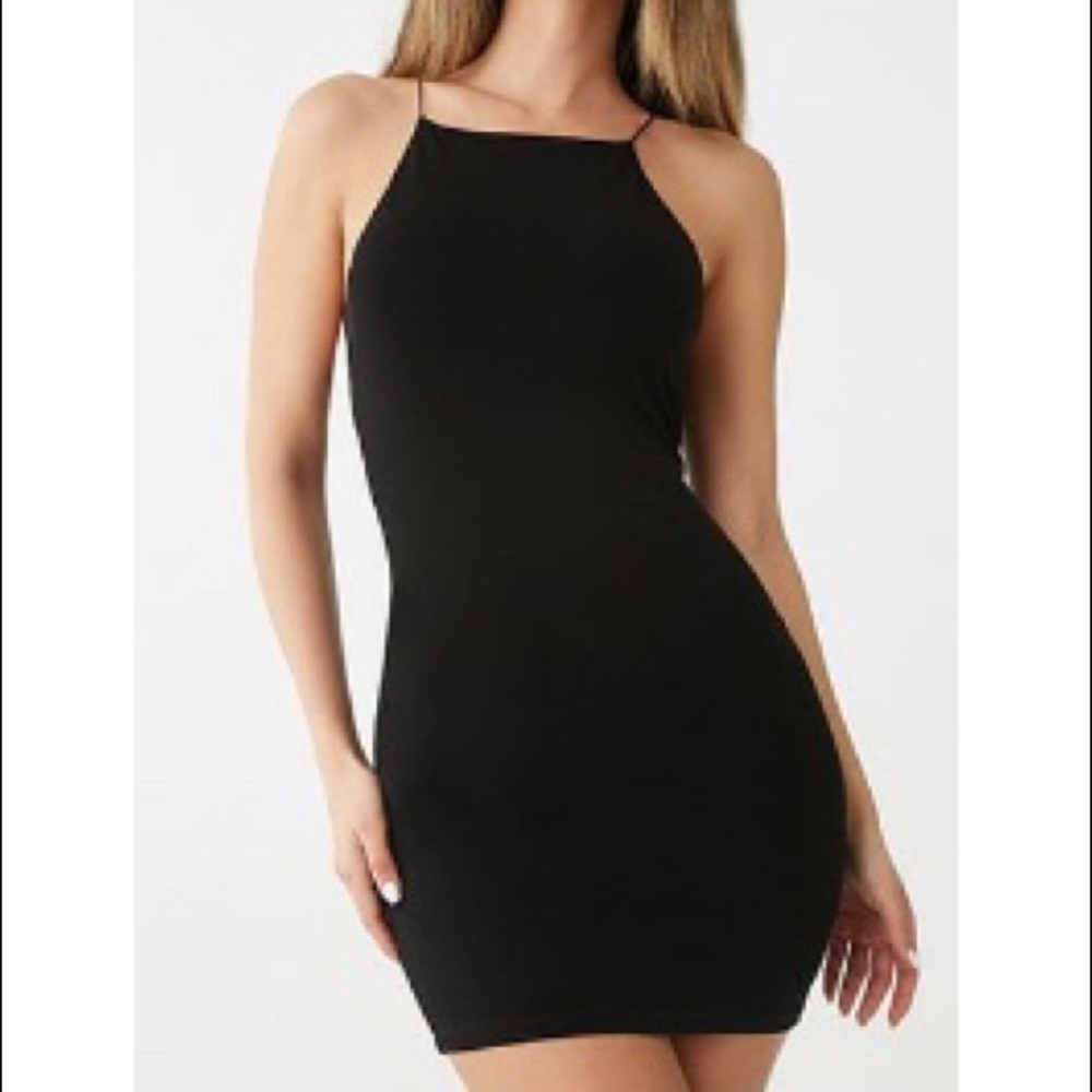 Black bodycon dress